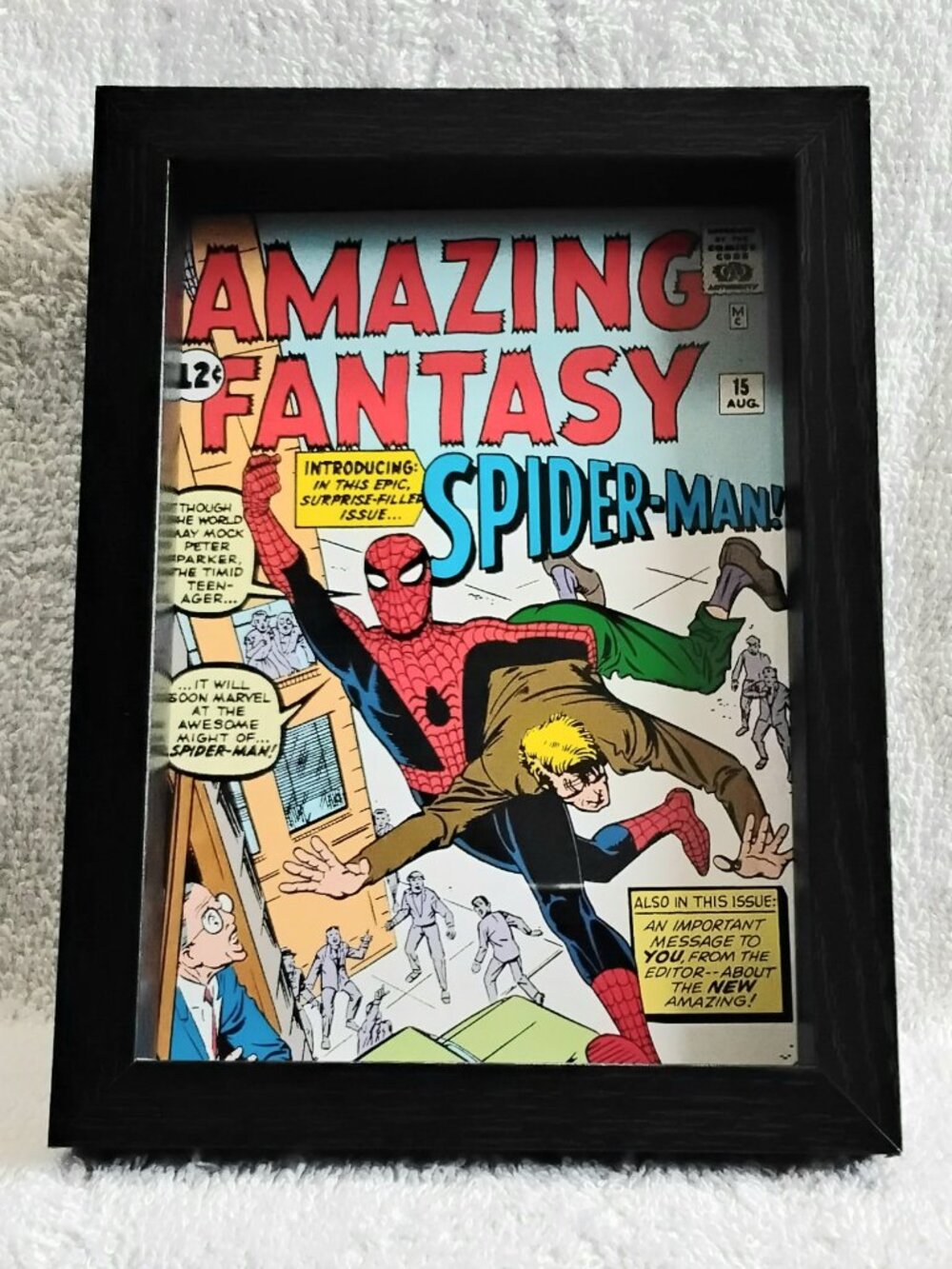 3/$30 5" x 7" Framed Spider-Man Amazing Fantasy Cover Custom Pic!!